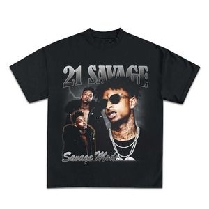 21 Savage Vintage 90s T-Shirt, Hip Hop Classic Graphics Shirt